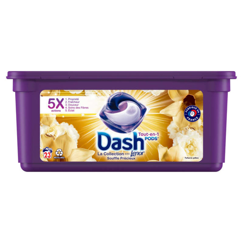 Dash 2en1 Lessive Liquide, Collection Souffle Précieux avec une