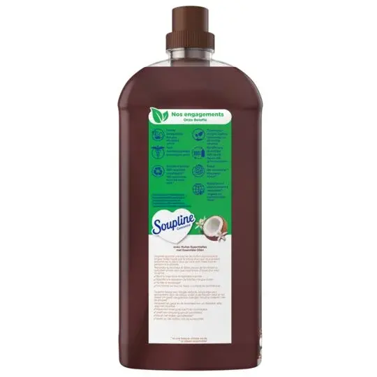 Soupline Concentré - Fraicheur Parfumée Avec Huiles essentielles - Fleurs  Blanches et notes de Noix de Coco - 56 lavages - 1,2L