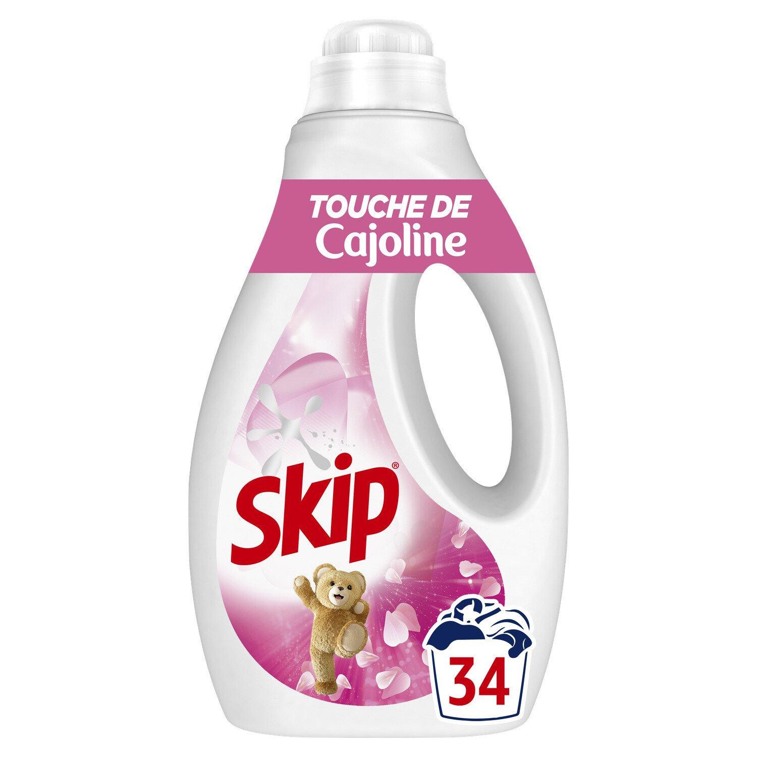 SKIP Lessive Liquide - Touche de Cajoline - 34 lavages - 1,53L
