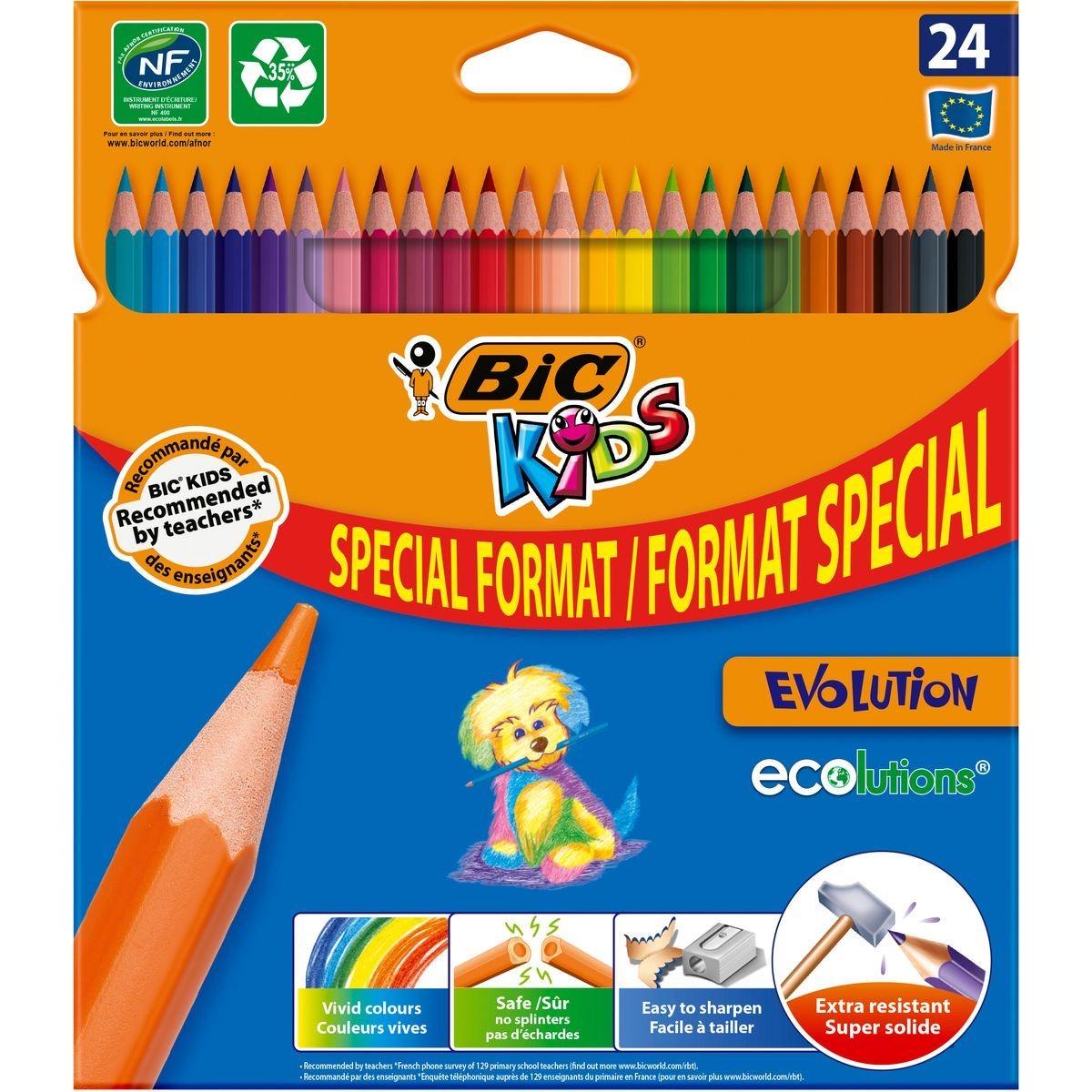 BIC Kids Couleur - 24 Feutres format spécial