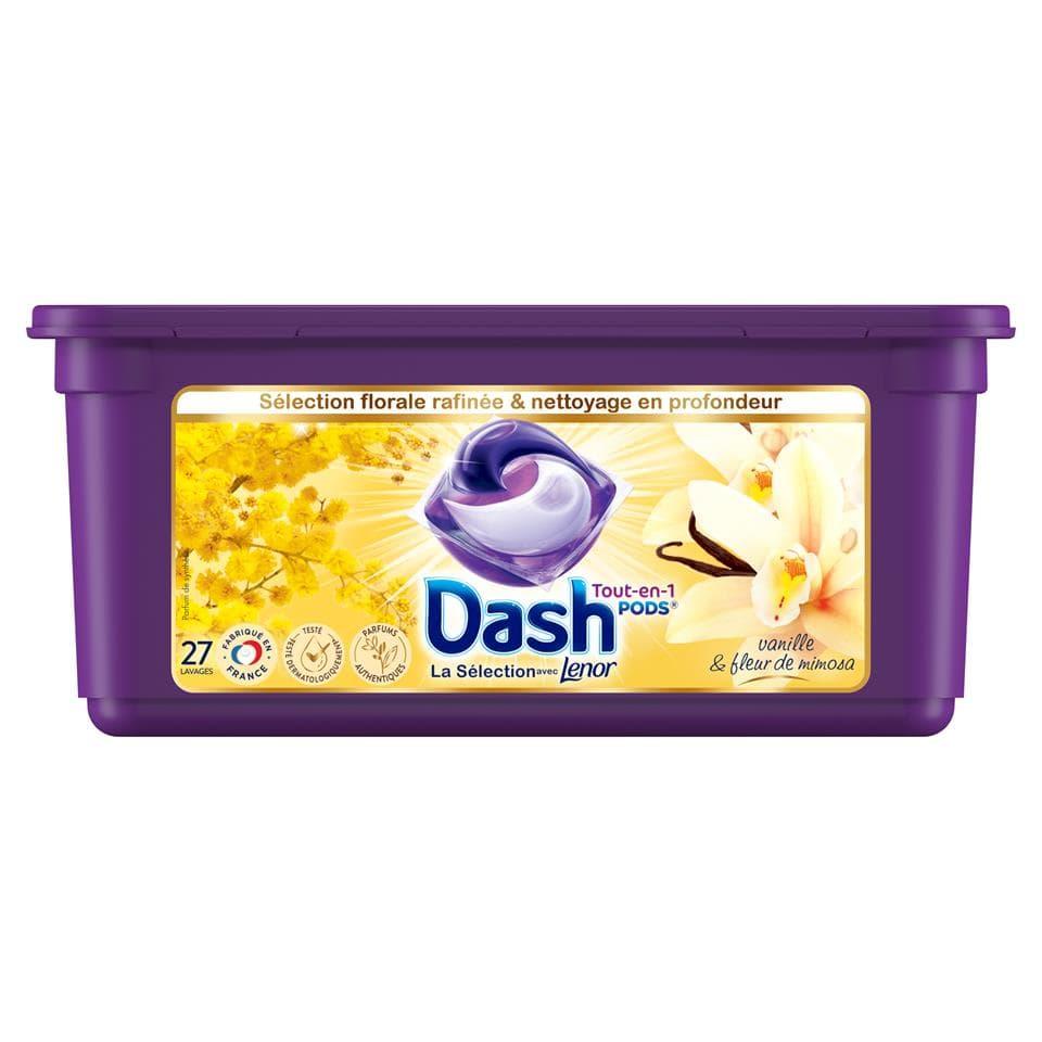 Dash tout -en-1pods caresse avec lenor - LESSIVE CAPSULES - AÉRIENNE - 40  lavages -(40x23,8g) 952g