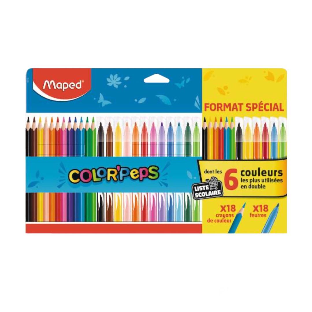 BIC crayons de couleur pour enfant 18 couleurs