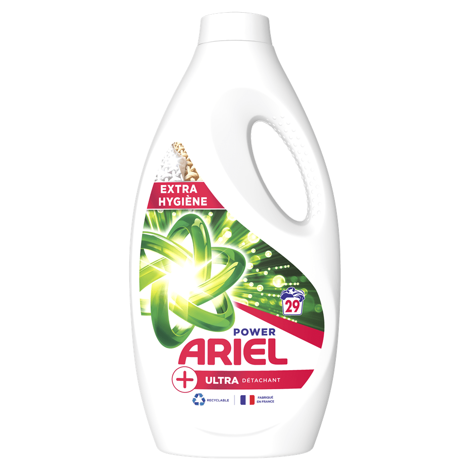 Ariel Power + Ultra Détachant - 29 lavages(1.450L)