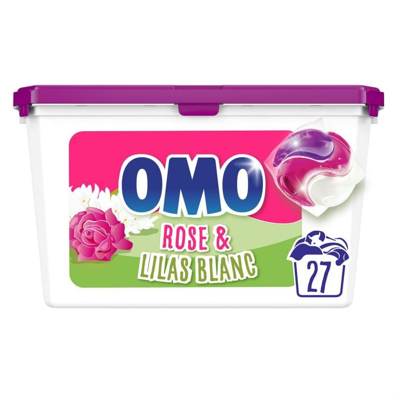 OMO Lessive Capsules 3en1 X81, Rose & Lilas blanc aux Essences