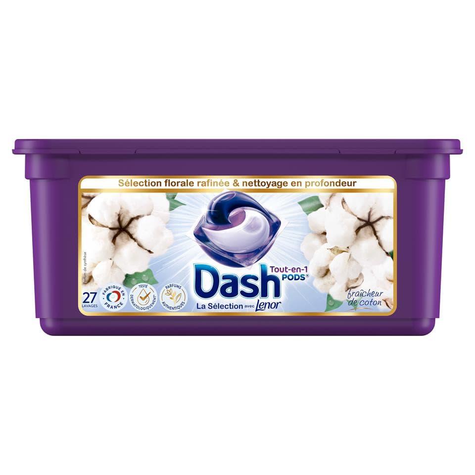 Dash Lessive Capsule Fraîcheur De Coton Tout En 1 Pods 