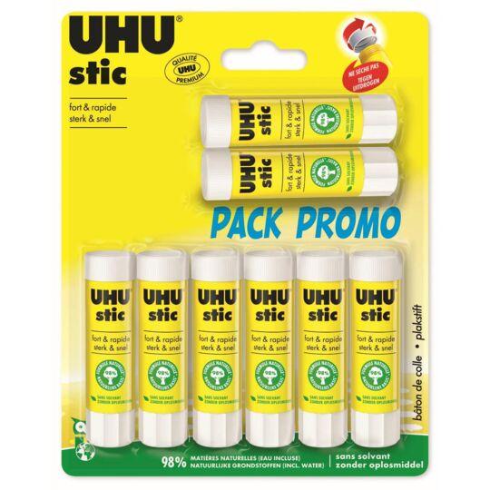 UHU 3 bâtons de colle blanche stick 8,2g pas cher