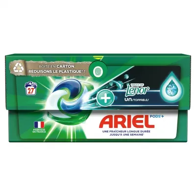 Ariel All-in-1 Pods Lessive Capsules 90 Lavages, Alpine, Efficacité  Exceptionnelle Contre Les Taches Dès Le 1er Lavage, Même A L’eau Froide