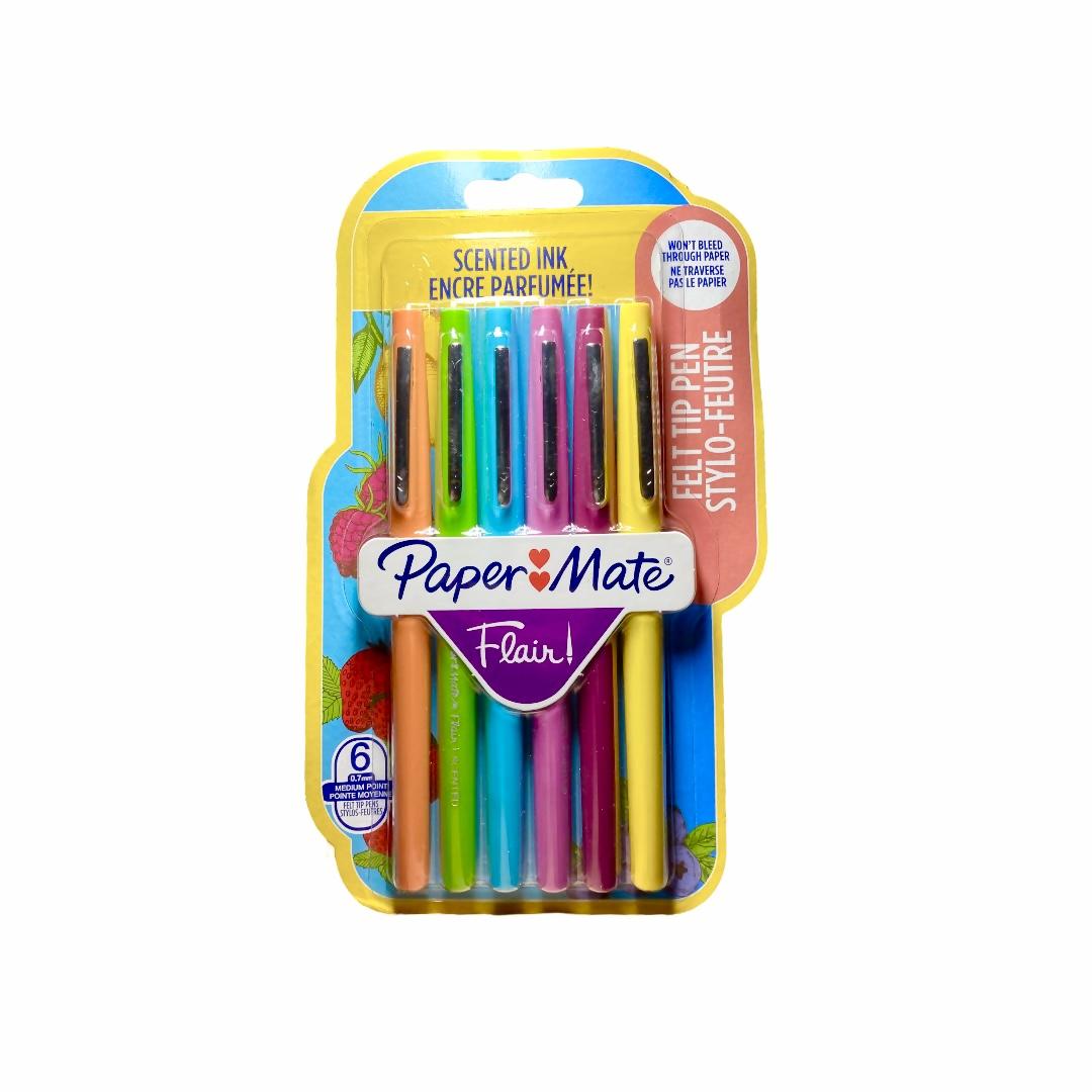 Paper Mate - Flair - Pack de 6 Stylos Feutres Parfumés