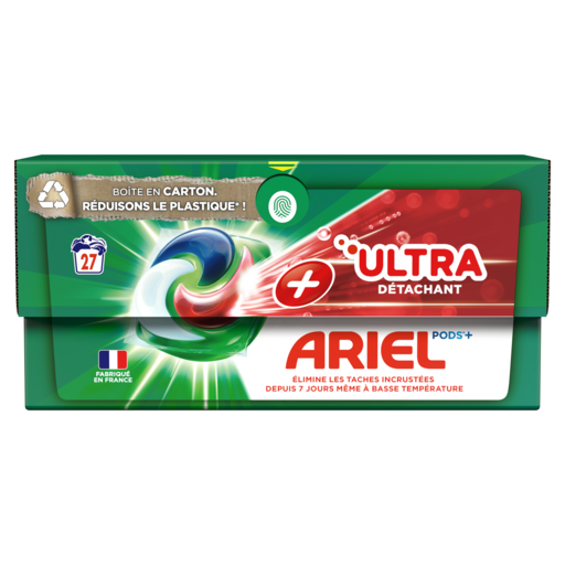 Dosettes de lessive Ariel - Ultra Détachant - Dosettes Ariel 3 en 1