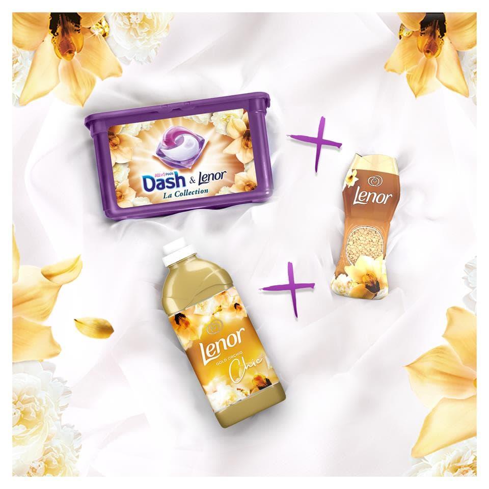 Dash Lenor 3en1 Souffle Précieux 35 Pods - Strass Destock