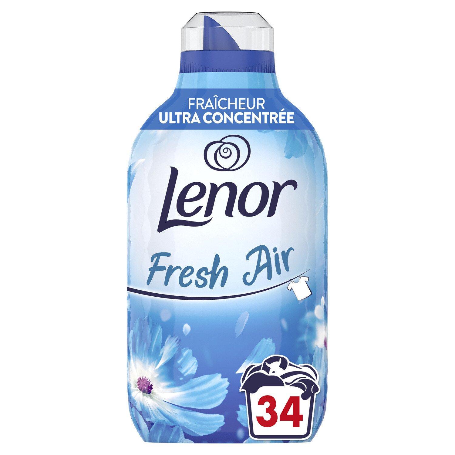 Lenor - Adoucissant concentré - Fresh' Air - Fraicheur matinale - 34  lavages(476mL)