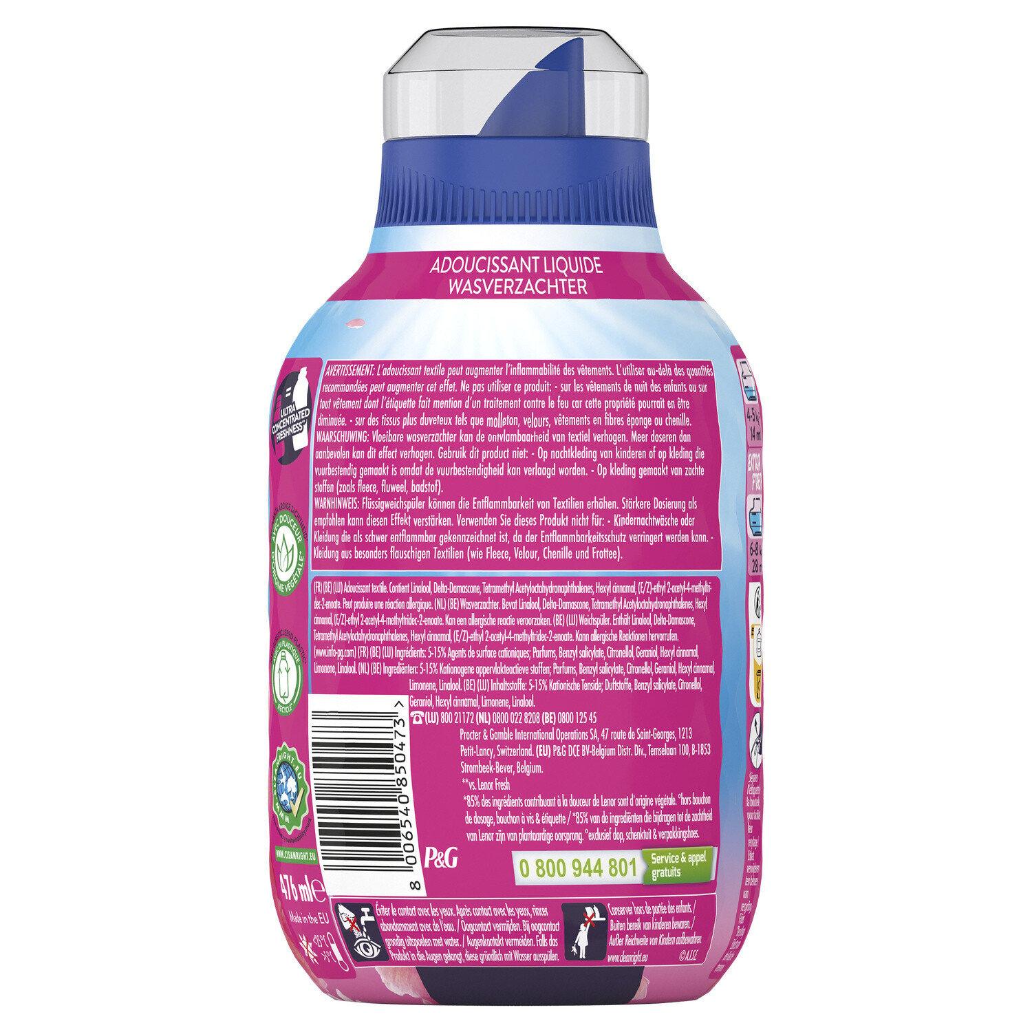 Lenor - Adoucissant concentré - Fresh' Air - Jardin en Fleurs - 34  lavages(476mL)