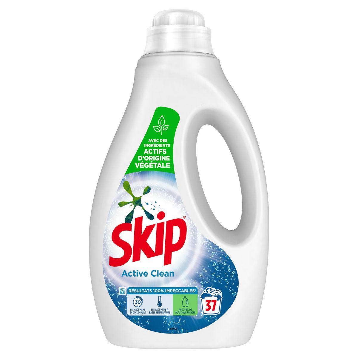 Skip Lessive Liquide Active Clean 2x56 Lavages : : Epicerie