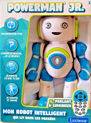 POWERMAN® JUNIOR - Mon Robot Intelligent qui lit dans les pensées  (Français), sons et lumières - LEXIBOOK blanc - Lexibook