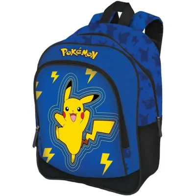 Sac a dos cartable bleu pokemon pikachu 35 cm