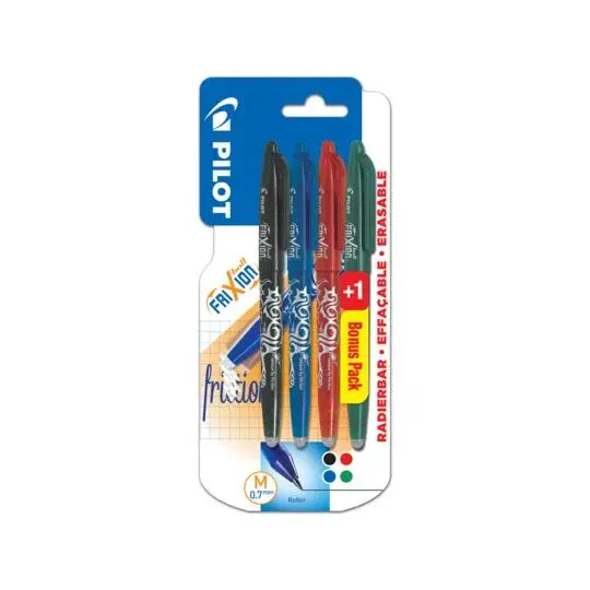 Pilot Frixion Ball - 4 Stylos RollerBall Effaçable